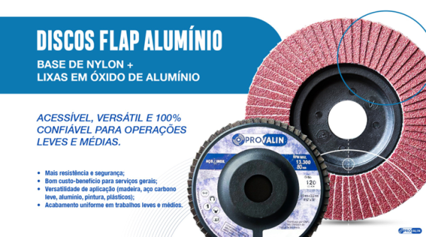 Disco Flap Alumínio - Nylon + Óxido de Alumínio